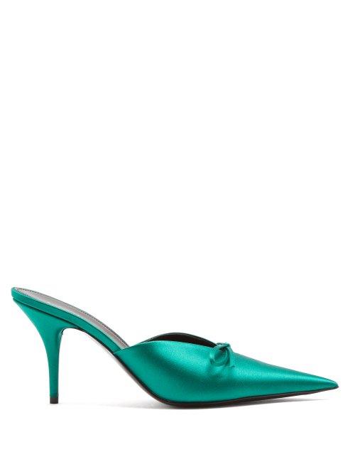 Matchesfashion.com Balenciaga - Knife Mules - Womens - Dark Green