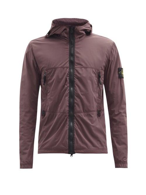 Matchesfashion.com Stone Island - Skin Touch Nylon-tc Hooded Garment-dyed Jacket - Mens - Burgundy