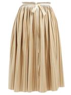 Matchesfashion.com Summa - Pleated Wrap Skirt - Womens - Light Gold