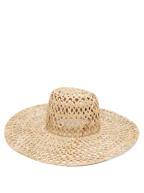 Matchesfashion.com Lola Hats - Espalier Open Weave Wide Brim Raffia Hat - Womens - Beige