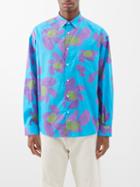 Jacquemus - Simon Floral-print Cotton-poplin Shirt - Mens - Blue Print