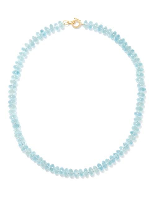Irene Neuwirth - Aquamarine & 18kt Gold Necklace - Womens - Clear