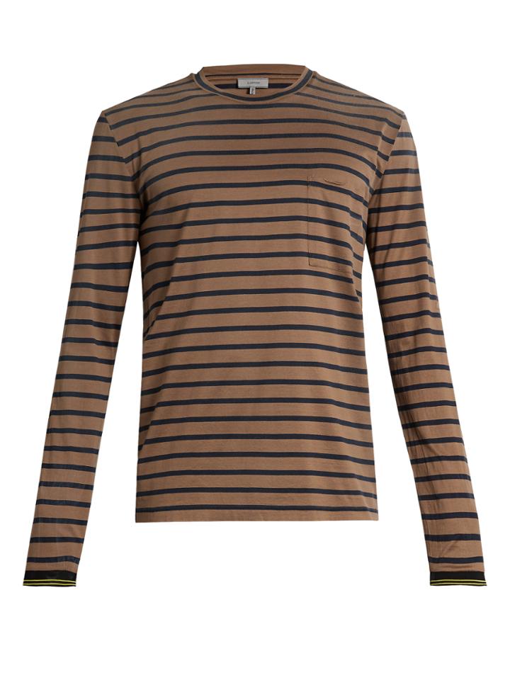 Lanvin Patch-pocket Striped Cotton T-shirt