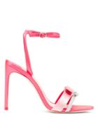 Matchesfashion.com Sophia Webster - Andie Bow Satin Stiletto Heels - Womens - Pink