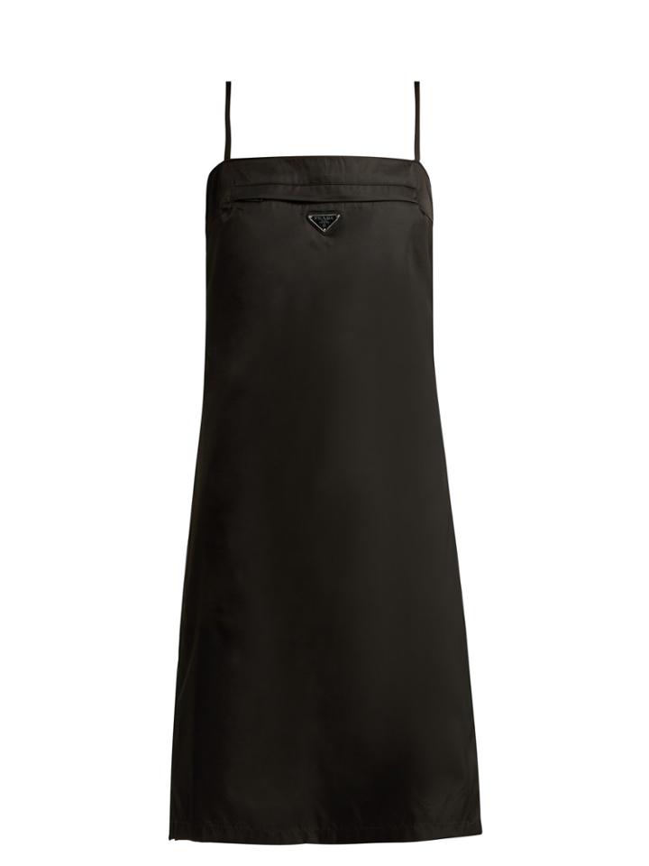 Prada Logo-plaque Gabardine Dress