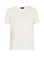 Matchesfashion.com Altea - Knitted Crew Neck Linen Blend T Shirt - Mens - White