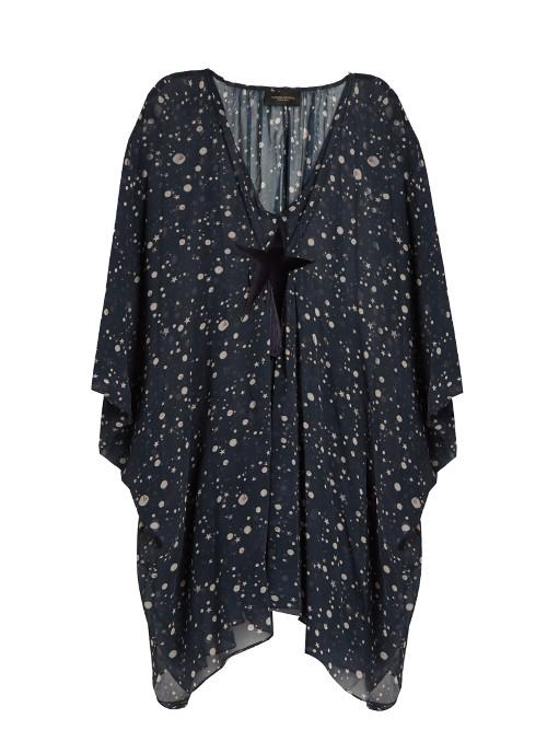 Adriana Degreas Constellation-print Silk-georgette Kaftan