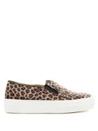Charlotte Olympia Kitty Leopard-print Velvet Trainers