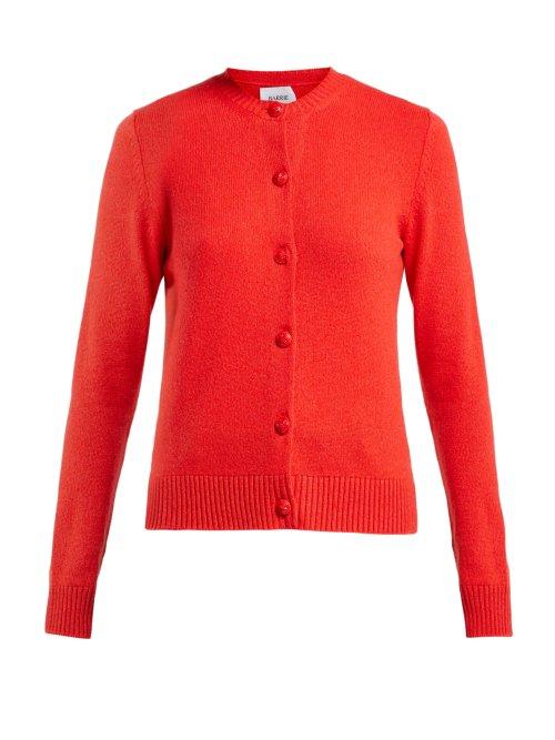 Matchesfashion.com Barrie - Arran Pop Cashmere Cardigan - Womens - Red