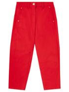 Lemaire - High-rise Garment-dyed Cropped Jeans - Womens - Red