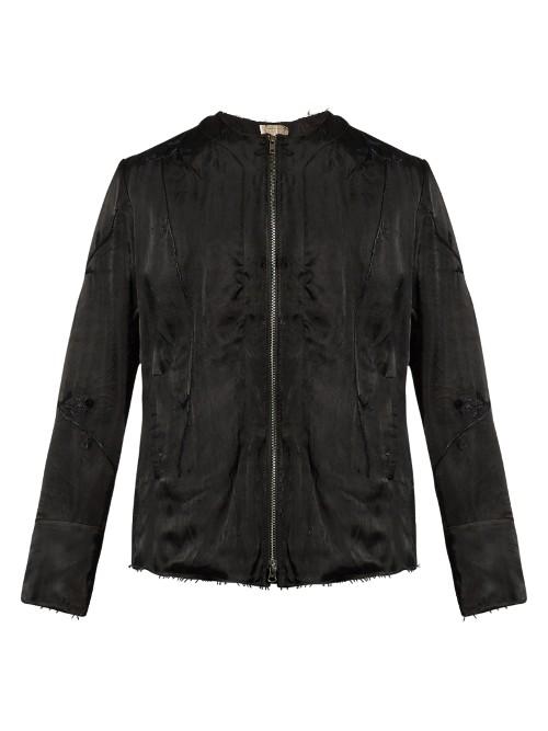 By Walid Liam Floral-embroidered Silk Jacket