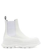 Matchesfashion.com Alexander Mcqueen - Tread Exaggerated-sole Leather Chelsea Boots - Womens - White