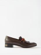 Gucci - Horsebit Tasselled Leather Loafers - Mens - Brown