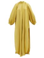Matchesfashion.com Marrakshi Life - Touareg Cotton-blend Maxi Dress - Womens - Yellow