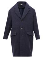 Matchesfashion.com Isabel Marant - Stanton Single Breasted Double Faced Wool Overcoat - Mens - Navy