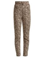 Matchesfashion.com Rebecca Taylor - Leopard Print Slim Leg Trousers - Womens - Animal