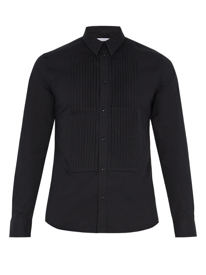 Givenchy Single-cuff Bib-front Cotton Shirt