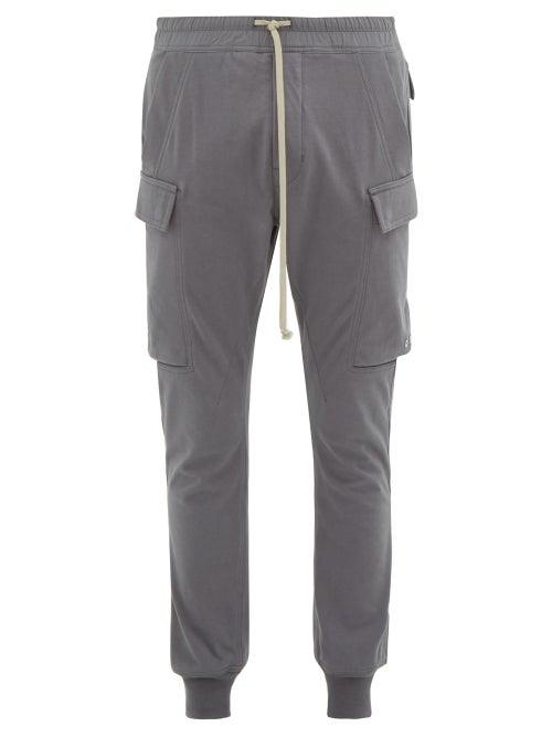 Matchesfashion.com Rick Owens - Cargo Cotton Jersey Track Pants - Mens - Blue