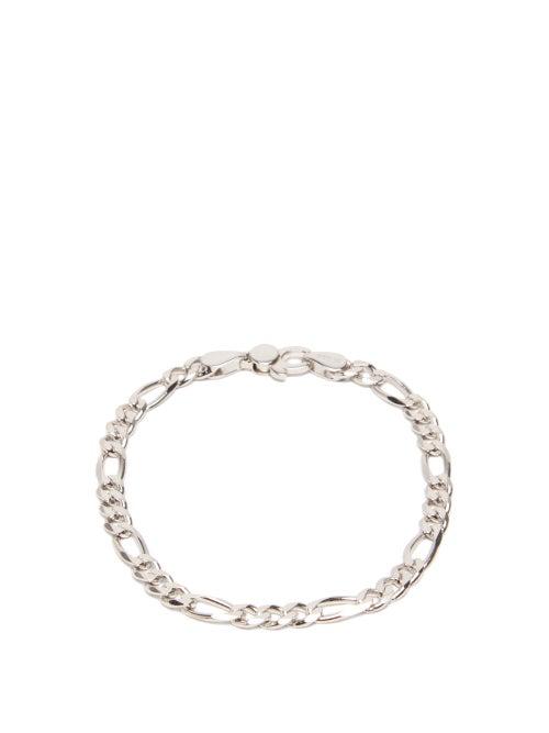 Matchesfashion.com Tom Wood - Sterling-silver Figaro-chain Bracelet - Mens - Silver