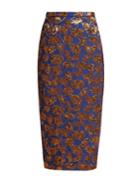 Rochas Floral-jacquard Pencil Skirt
