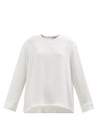 Raey - Dropped-shoulder Silk Top - Womens - Ivory