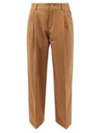 Wales Bonner - London Cotton-blend Twill Wide-leg Trousers - Mens - Brown