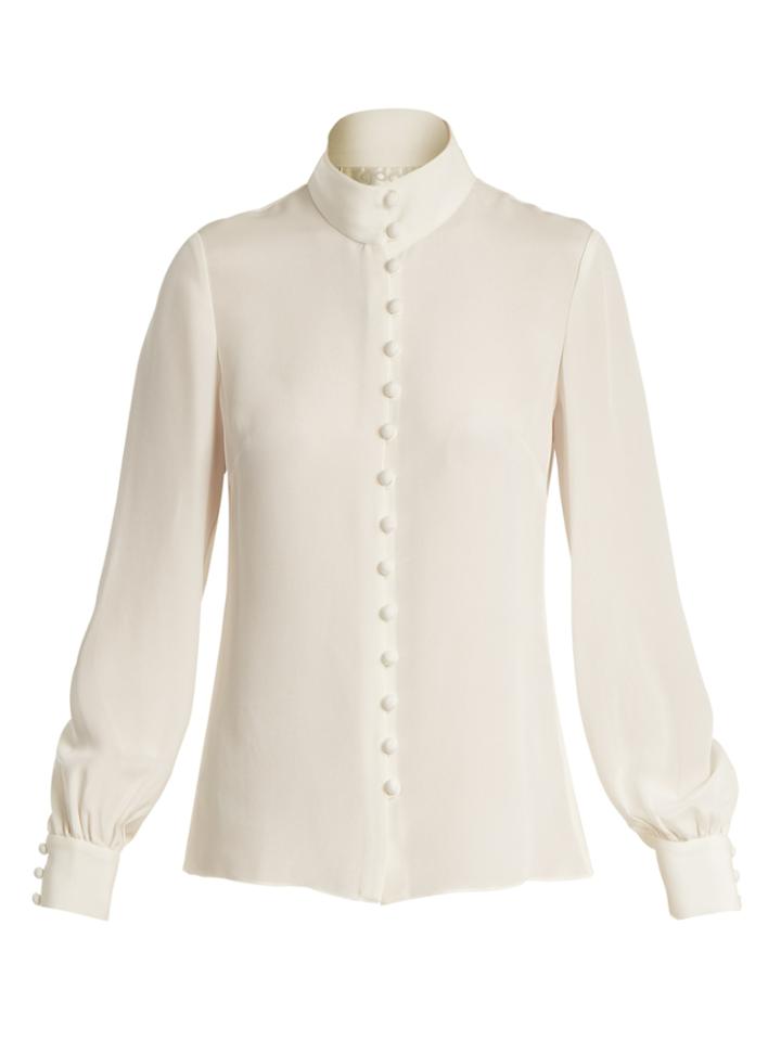 Goat Fleur Silk-crepe Blouse