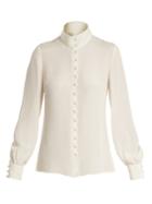 Goat Fleur Silk-crepe Blouse
