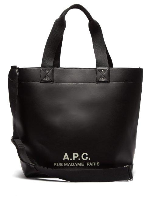 Matchesfashion.com A.p.c. - Eddy Logo Print Tote - Womens - Black