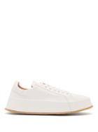 Matchesfashion.com Jil Sander - Covered Sole Leather Trainers - Womens - White