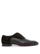 Matchesfashion.com Christian Louboutin - Greggo Panelled Leather Oxford Shoes - Mens - Black