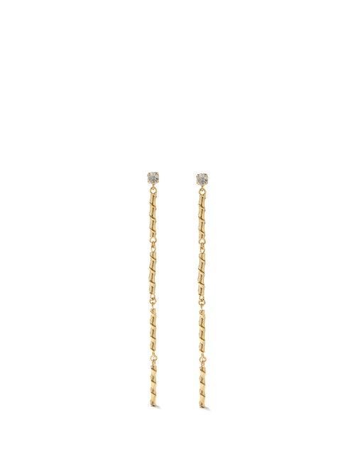 Ladies Jewellery Rosantica - Bamboo Crystal-embellished Earrings - Womens - Gold