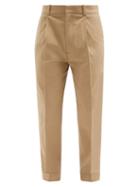 Matchesfashion.com Acne Studios - Cotton-blend Twill Tapered-leg Trousers - Mens - Beige