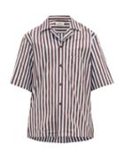 Matchesfashion.com Acne Studios - Striped Cotton Blend Shirt - Mens - Blue Multi