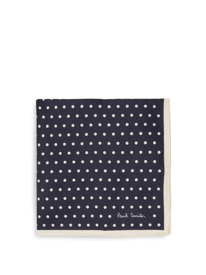 Paul Smith Polka-dot Silk-twill Pocket Square