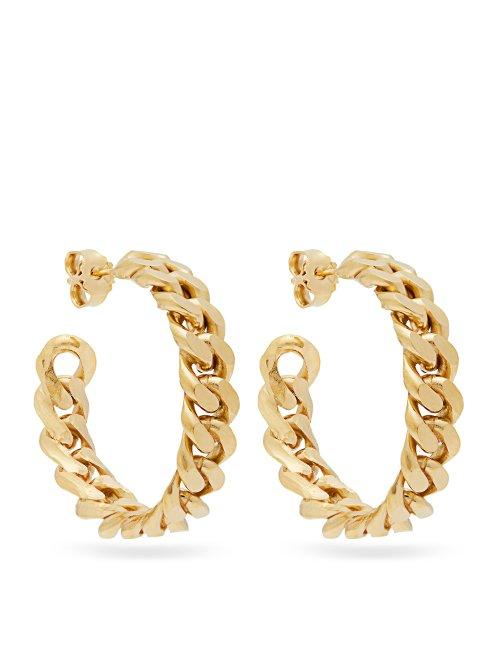 Matchesfashion.com Orit Elhanati - Alabama 24ct Gold Plated Hoop Earrings - Womens - Gold