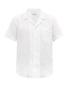 Matchesfashion.com Odyssee - Cuban Collar Linen Shirt - Mens - White