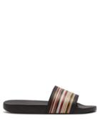 Matchesfashion.com Paul Smith - Rubber Striped Slides - Mens - Black