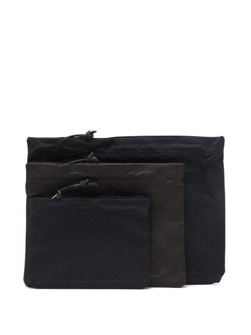 Matchesfashion.com Maison Margiela - Three Pack Of Four Stitch Pouches - Mens - Brown Multi