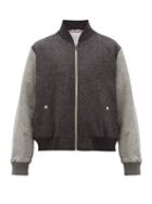 Matchesfashion.com Thom Browne - Zip Through Wool Bomber Jacket - Mens - Grey