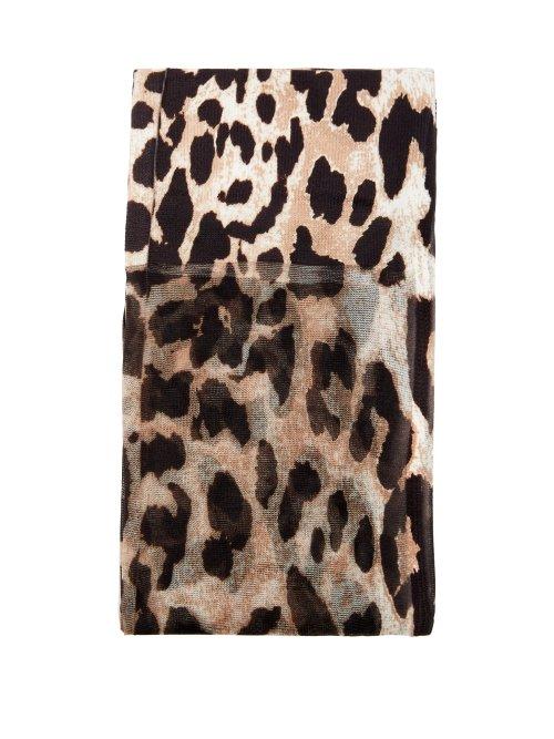 Matchesfashion.com Paco Rabanne - Leopard Print Tights - Womens - Leopard