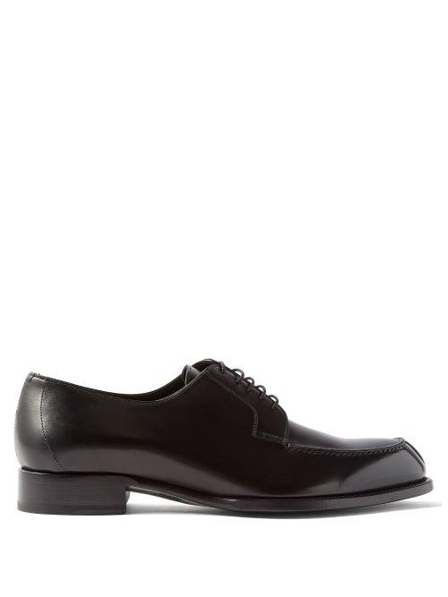 Brioni - Leather Derby Shoes - Mens - Black