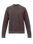 Matchesfashion.com Les Tien - High-neck Brushed-back Cotton Sweatshirt - Mens - Black