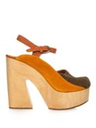 Rachel Comey Alton Bi-colour Suede Platform Sandals