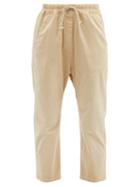 Matchesfashion.com Nili Lotan - Casablanca Drawstring-waist Cotton-blend Trousers - Womens - Beige