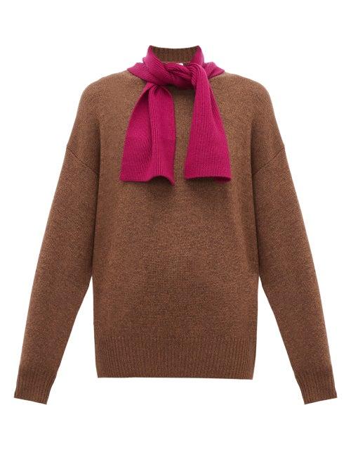 Matchesfashion.com See By Chlo - Tie Neck Wool Sweater - Womens - Beige
