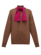 Matchesfashion.com See By Chlo - Tie Neck Wool Sweater - Womens - Beige