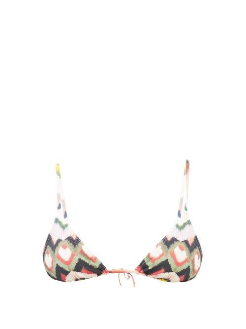 Eres - Chardon Printed Triangle Bikini Top - Womens - Multi Stripe
