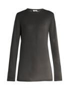 Matchesfashion.com Raey - Long Line Fine Knit Cashmere Sweater - Womens - Charcoal