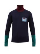 Dolce & Gabbana - Roll-neck Colour-block Wool Sweater - Mens - Multi